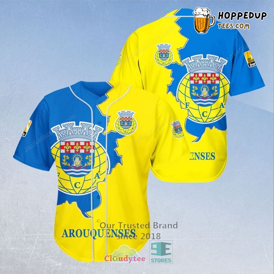 FC Arouca Yellow Blue Baseball Jersey Unisex Shirt
