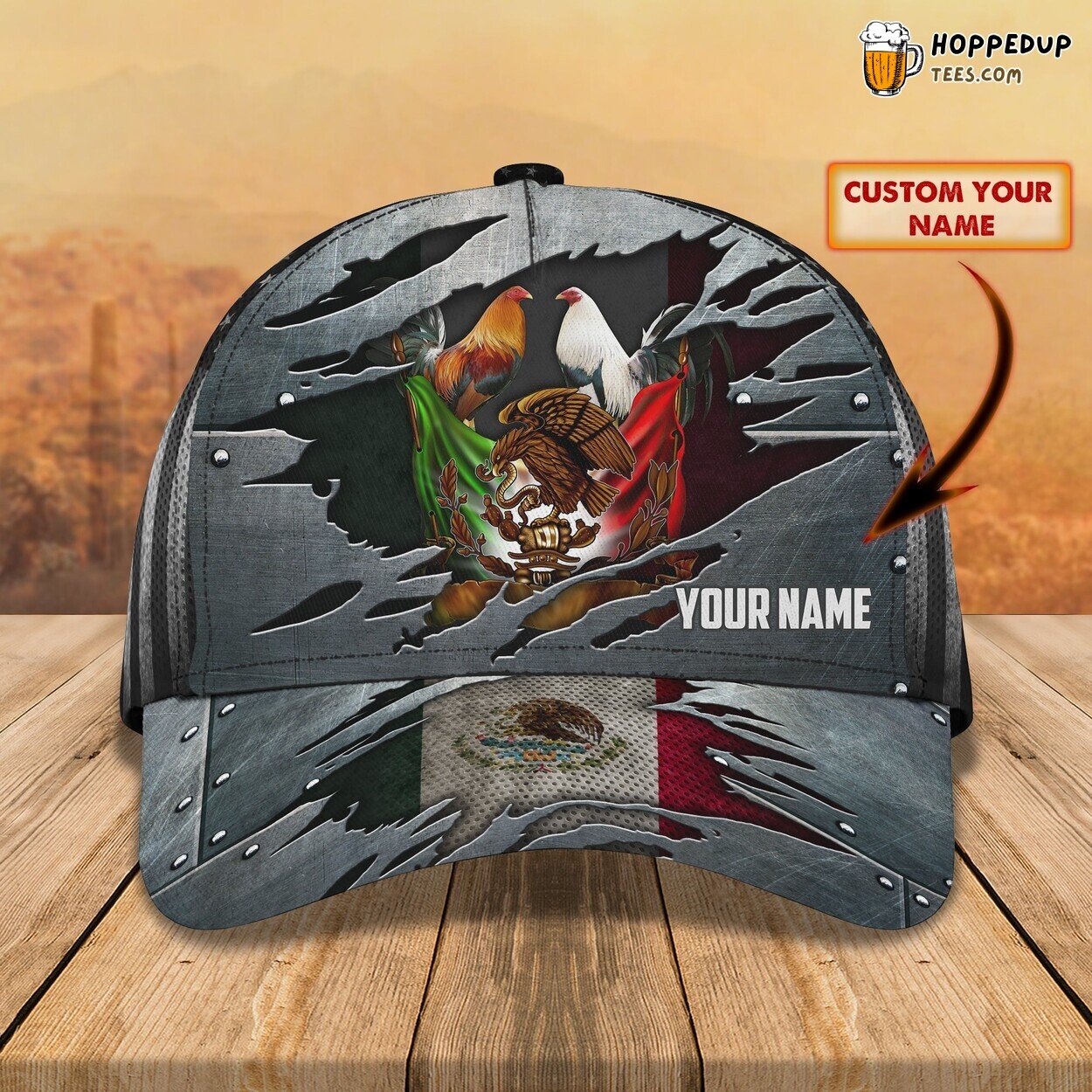 Feathered Duel Edition 3D Classic Cap Chicken Fight Personalized Name