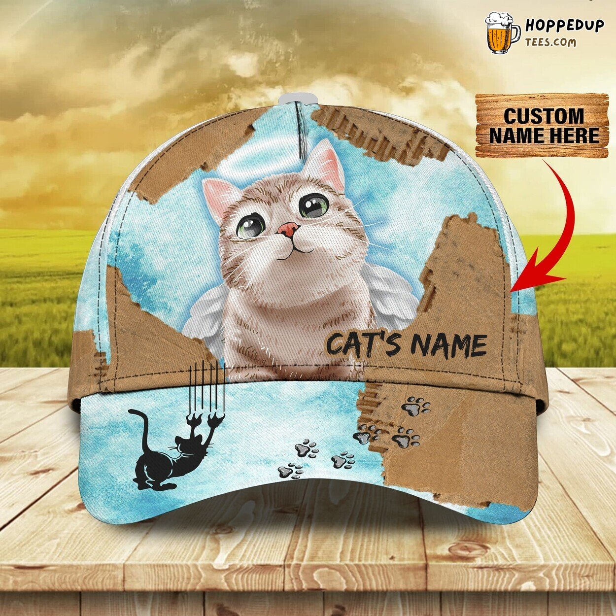Feline Hello Personalized Classic Cap 3D Unique Cat Lover’s Dream Space