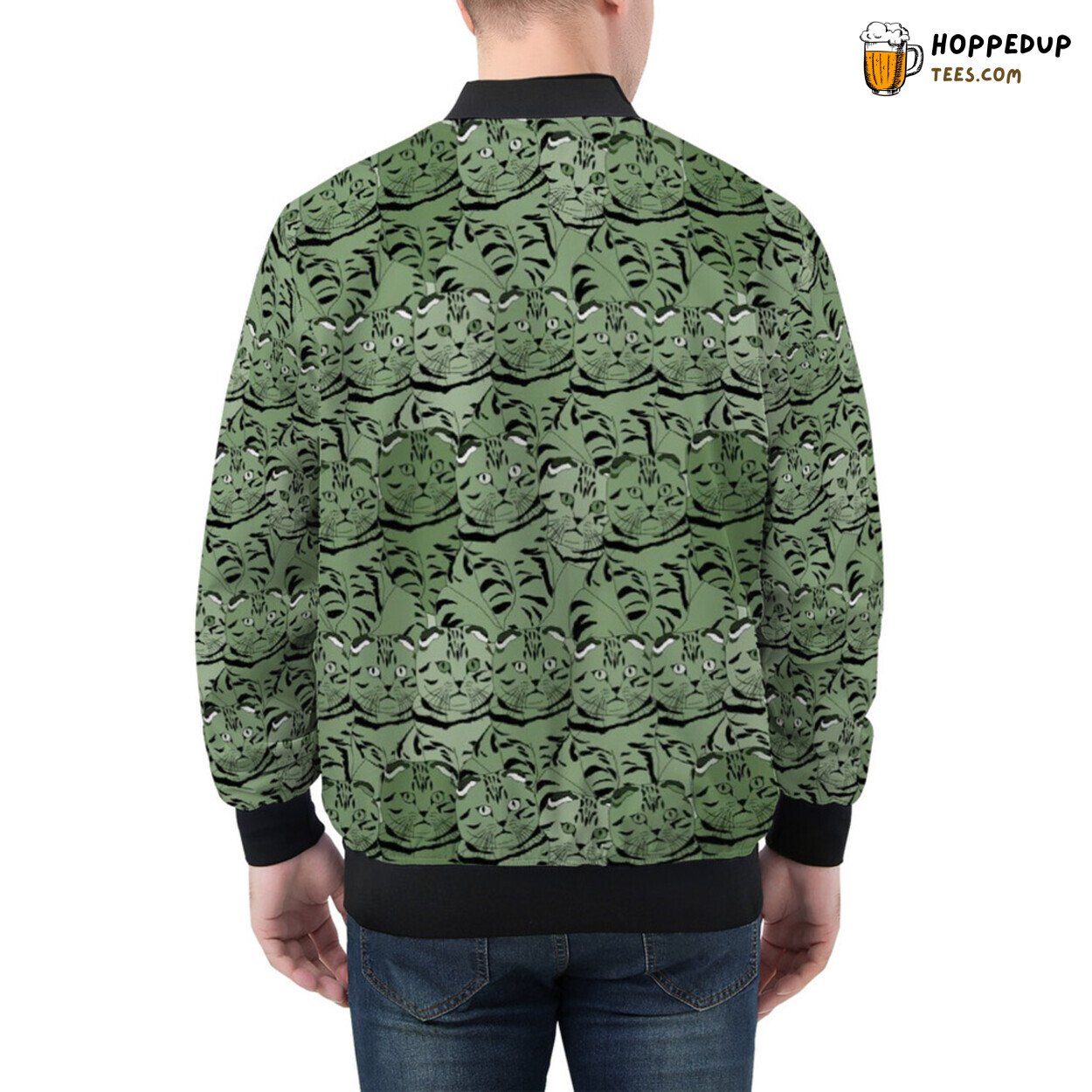Feline Shades Create Camouflage on Men’s Bomber Jacket Fabric