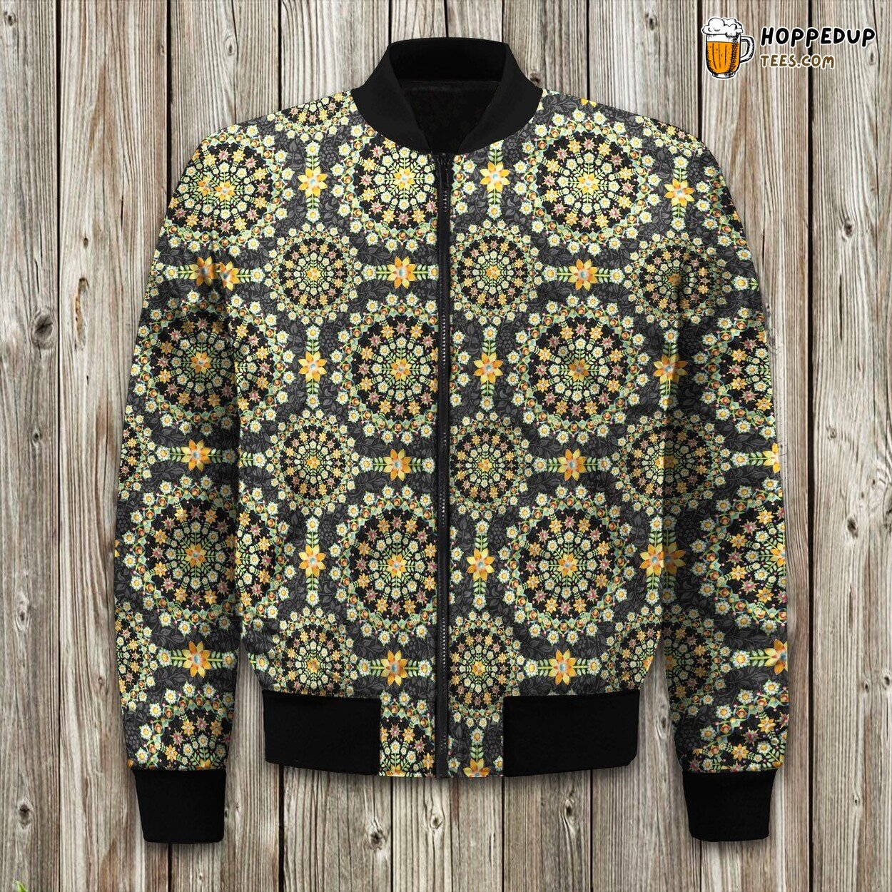 Festival Mandala Pattern Bomber Jacket