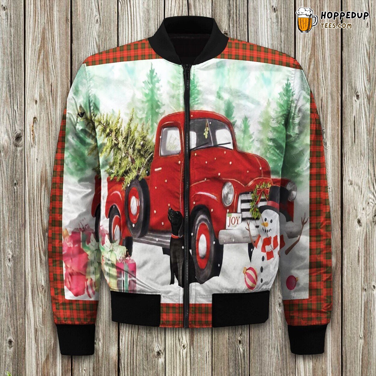 Festive Christmas Theme Winter Bomber Jacket Luxuriously Padded Warmth