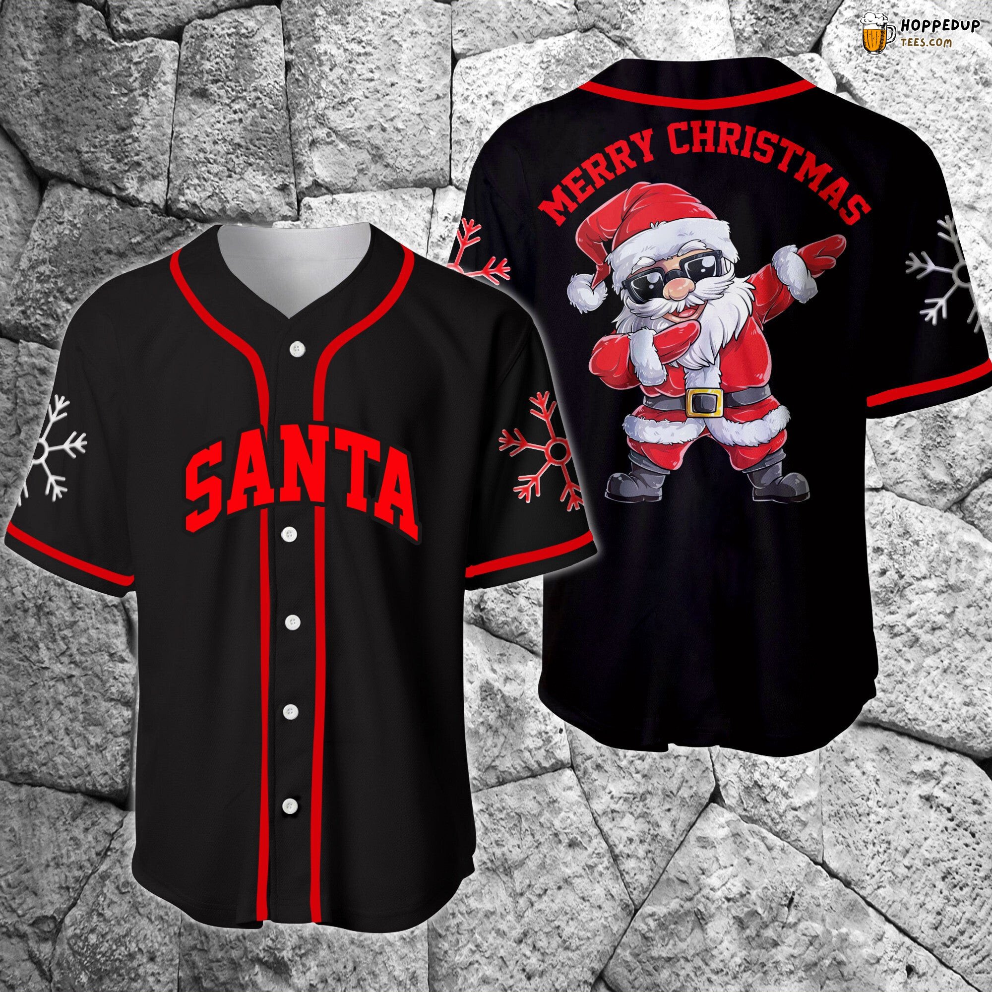 Festive Santa Merry Christmas Unique Design Baseball Jersey Wear