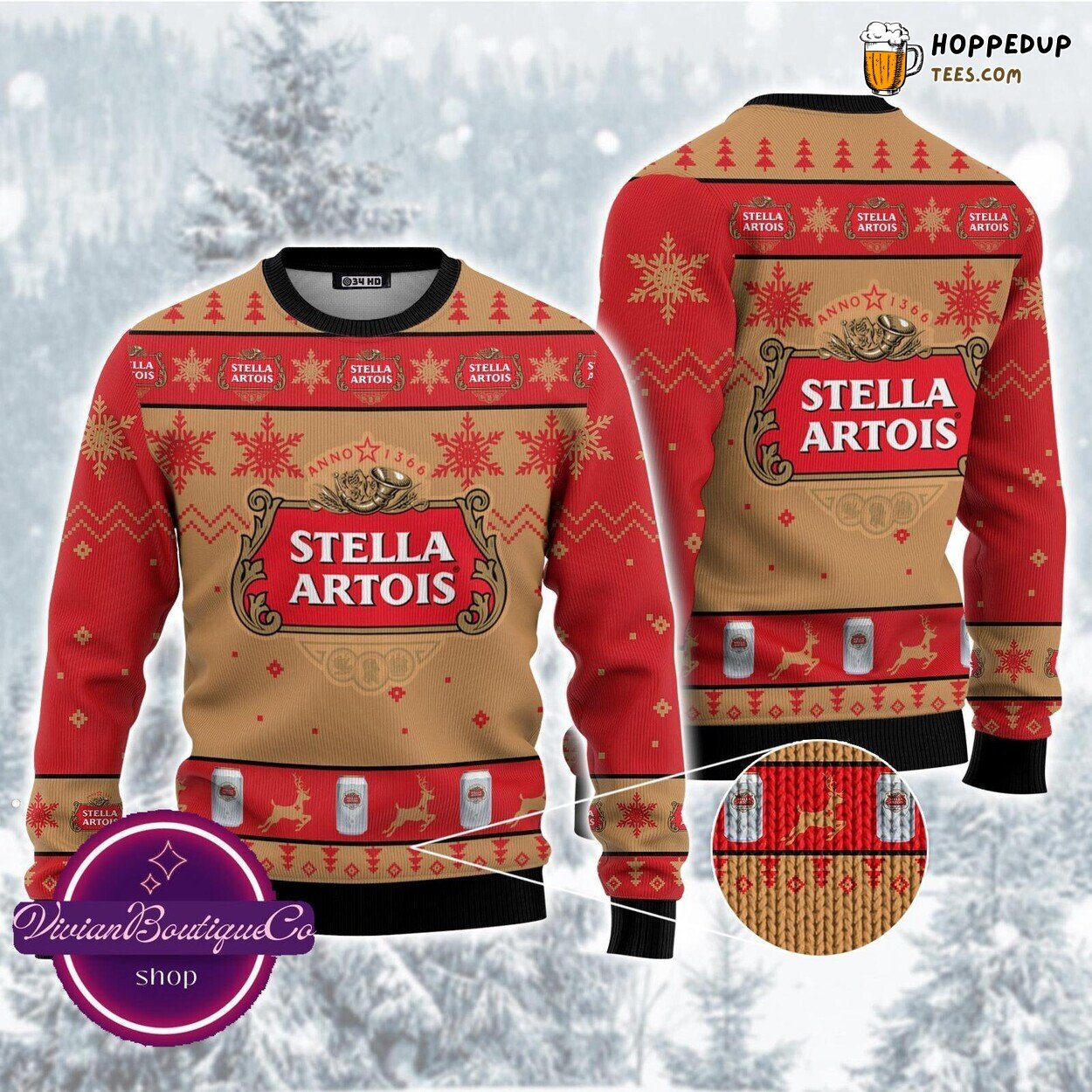 Festive Stella Artois Christmas Ugly Sweater for Unique Holiday Gift Idea