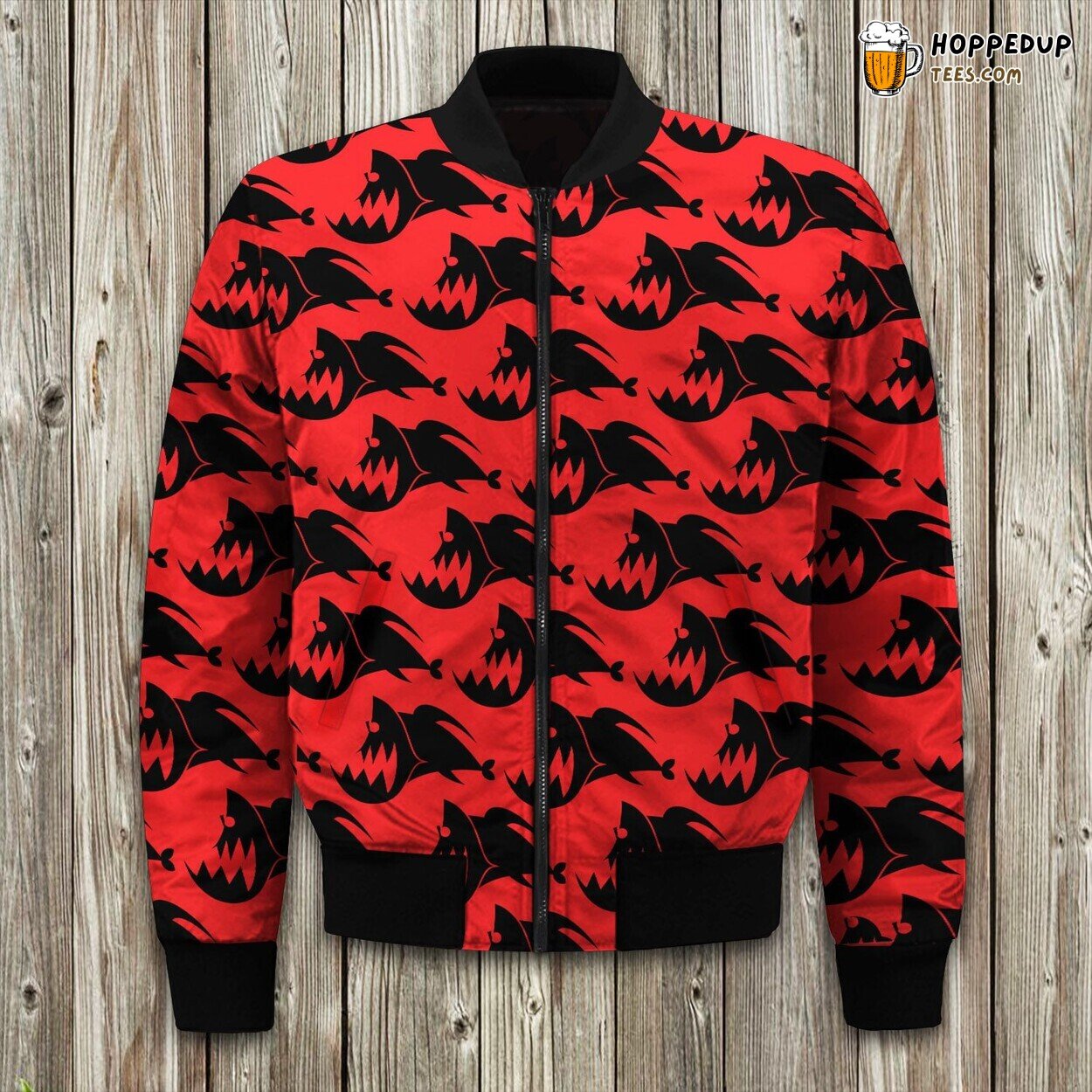 Fierce Ocean Shark Winter Bomber Jacket Premium Warmth Stylish Design