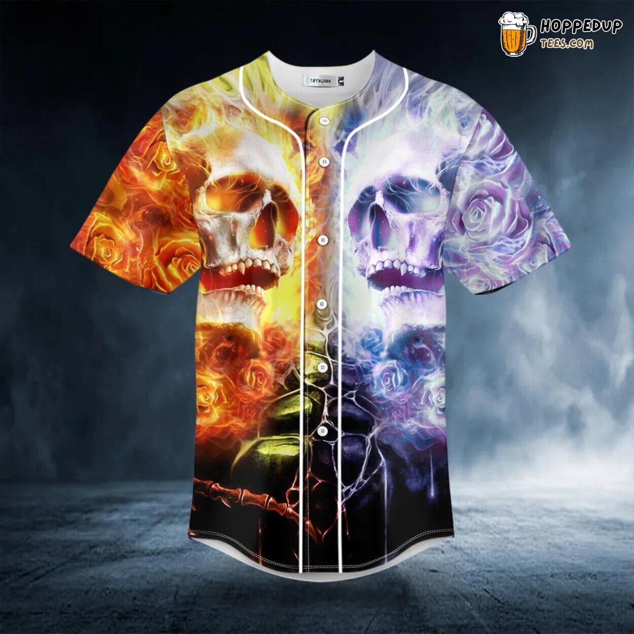 Fierce Rivalry Enemy Fire Skull Baseball Jersey Viking 3D Print Unique Design