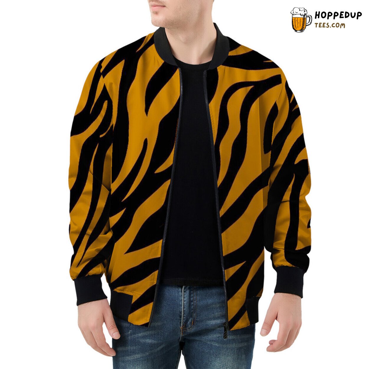 Fierce Tiger Inspired Camouflage Adorns Men’s Bomber Jacket