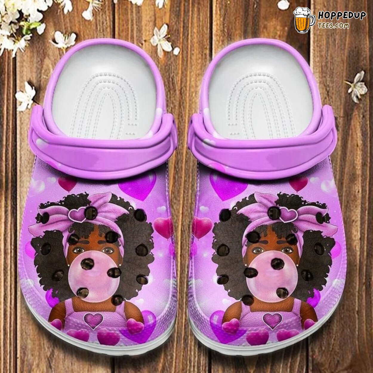 Fight Breast Cancer Melanin Poppin Bubble Cute Comfortable Clogs