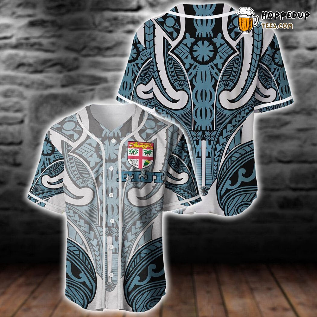 Fiji Active Special Flag Polynesian Tattoo Baseball Tee Jersey Shirts 3D
