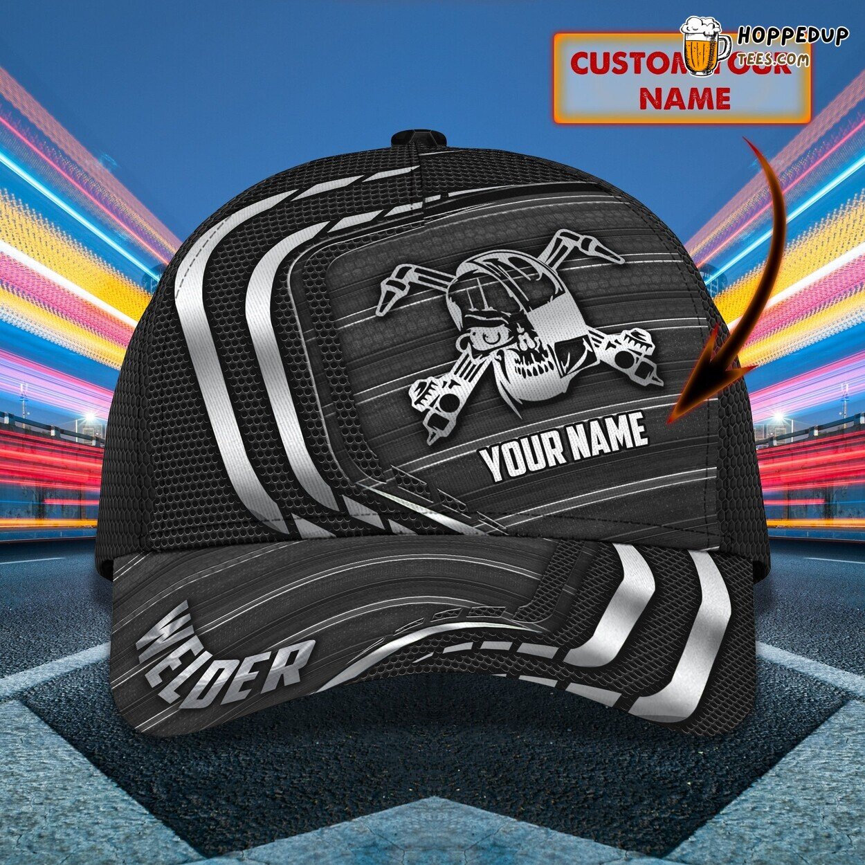 Fire and Metal Fusion Personalized 3D Classic Cap Celebrating Welder Craft