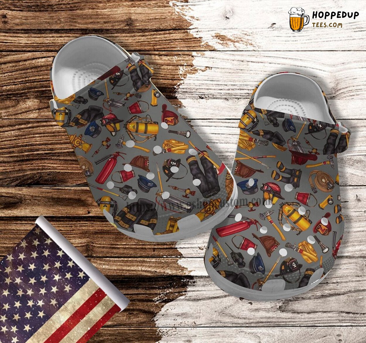 Fire Fighter Themed Croc Shoes Daughter Wife Special Gift