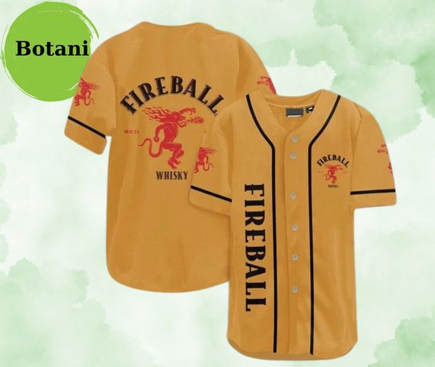 Fireball Baseball Jersey Perfect Gift for Beer Lovers HU