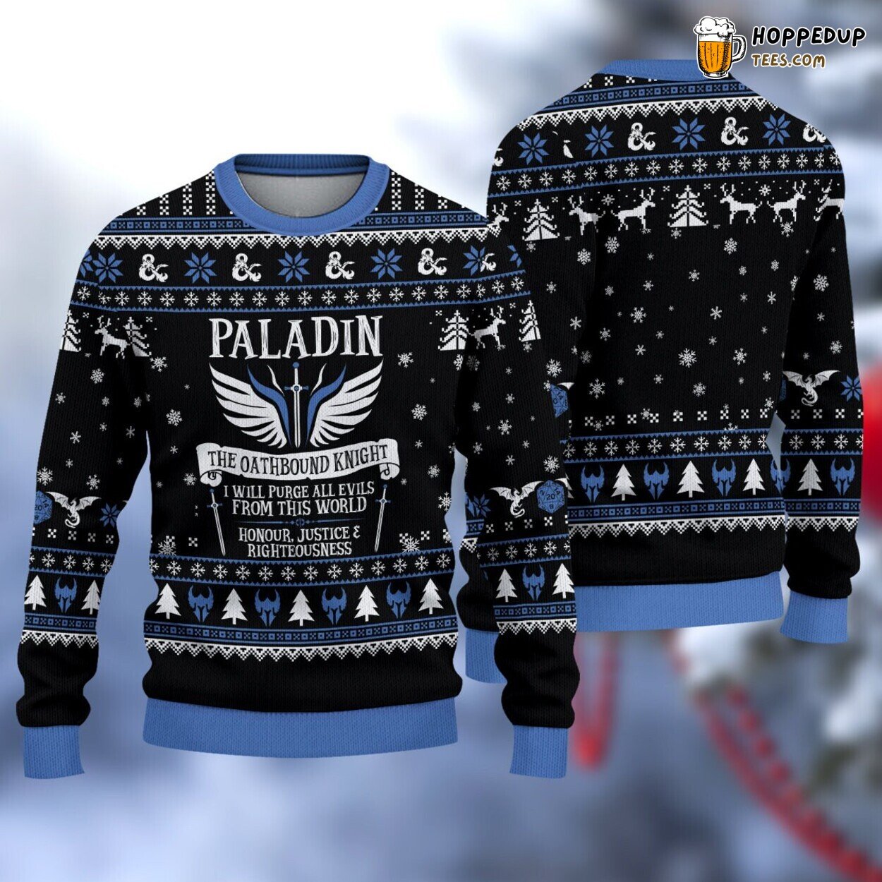 Fireball Design Paladin Dungeons Dragons Christmas DnD Sweater Theme