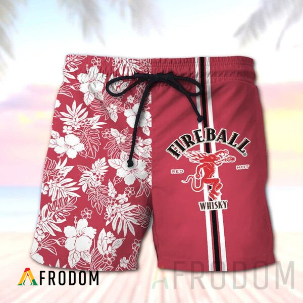 Fireball Liquor Tropical Hawaiian Shorts HU Edition