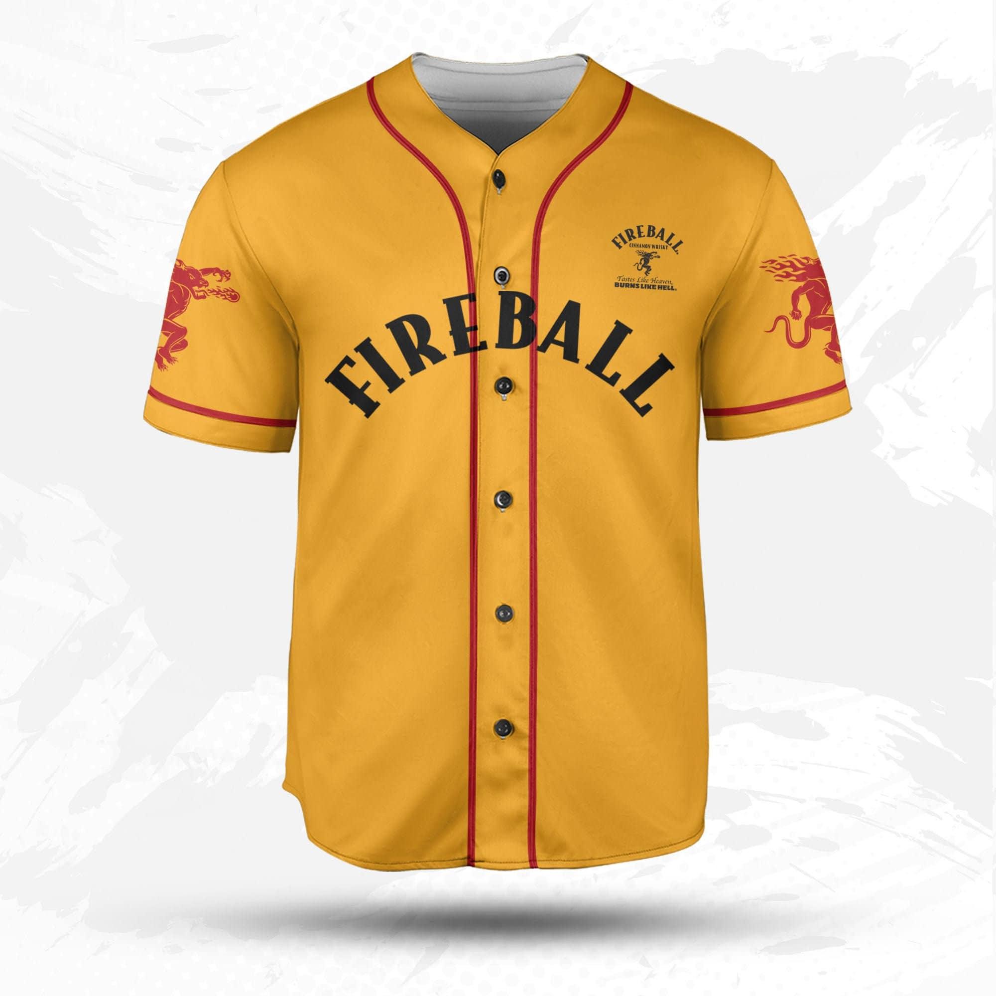 Fireball Whiskey Baseball Jersey Ideal Beer Lovers Gift HU