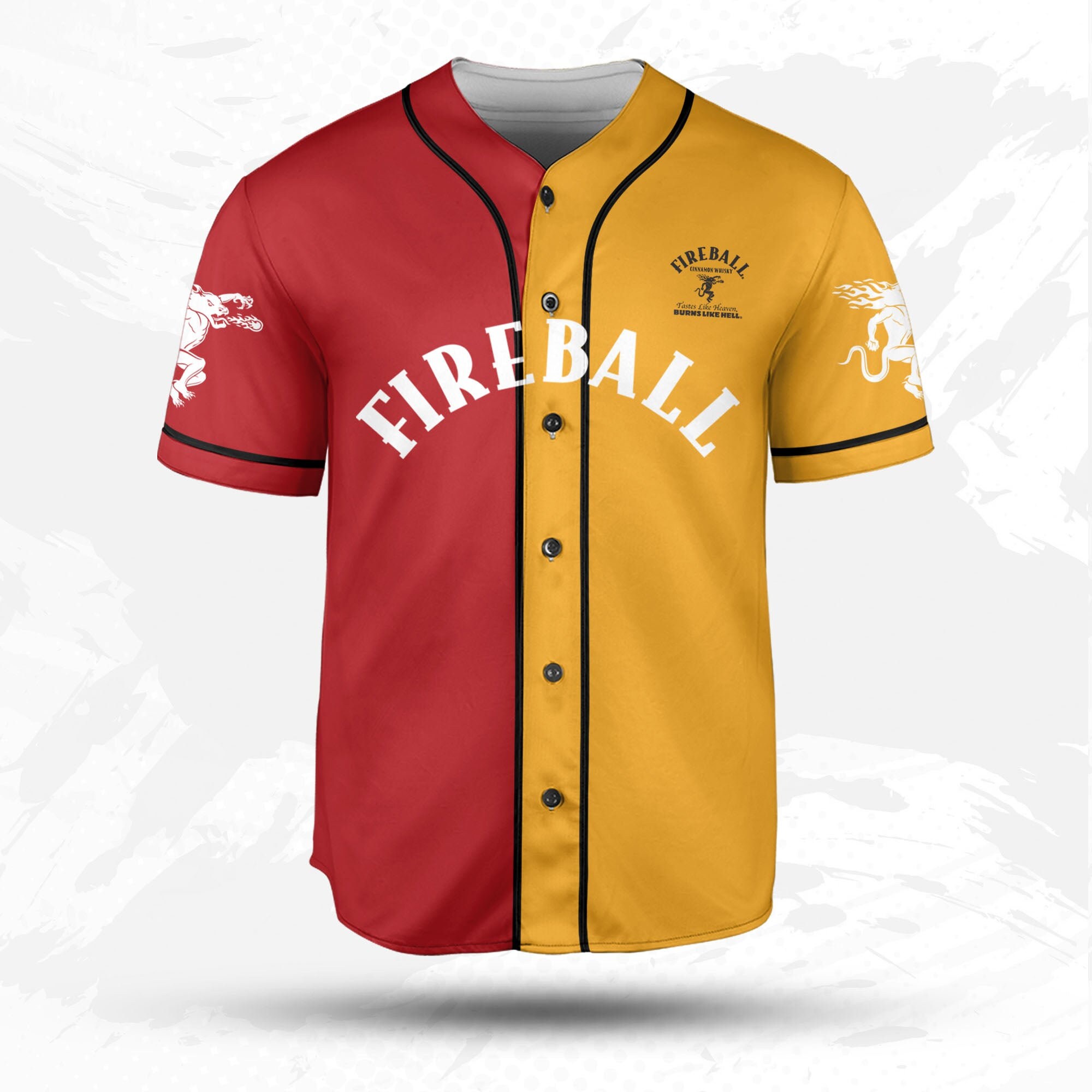Fireball Whiskey Dual Color Baseball Jersey Beer Lovers Gift HU