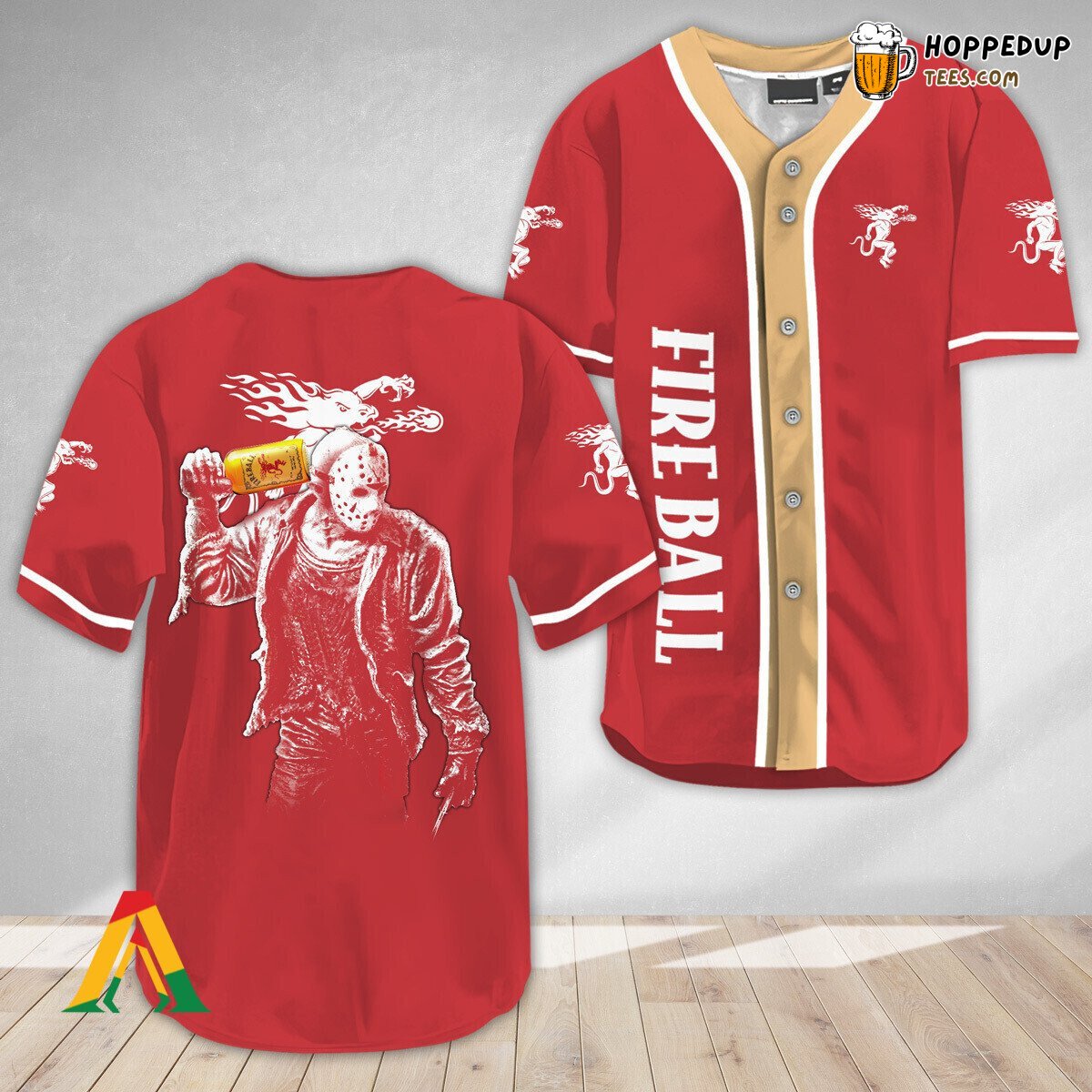 Fireball Whiskey Jason Voorhees Horror Baseball Jersey Unique Wear