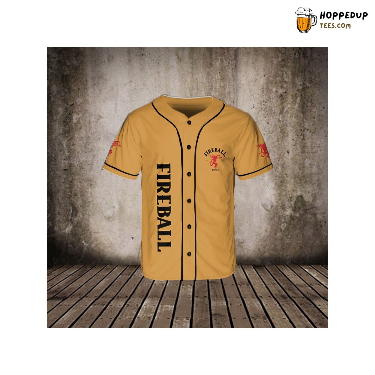 Fireball Whisky Enthusiasts Baseball Jersey Unisex Shirt Gift Design