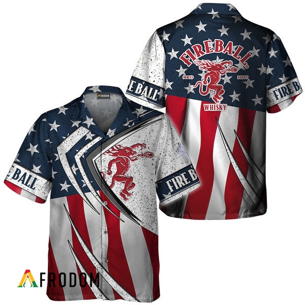 Fireball Whisky Fourth Of July Esports Hawaiian Shirt HU