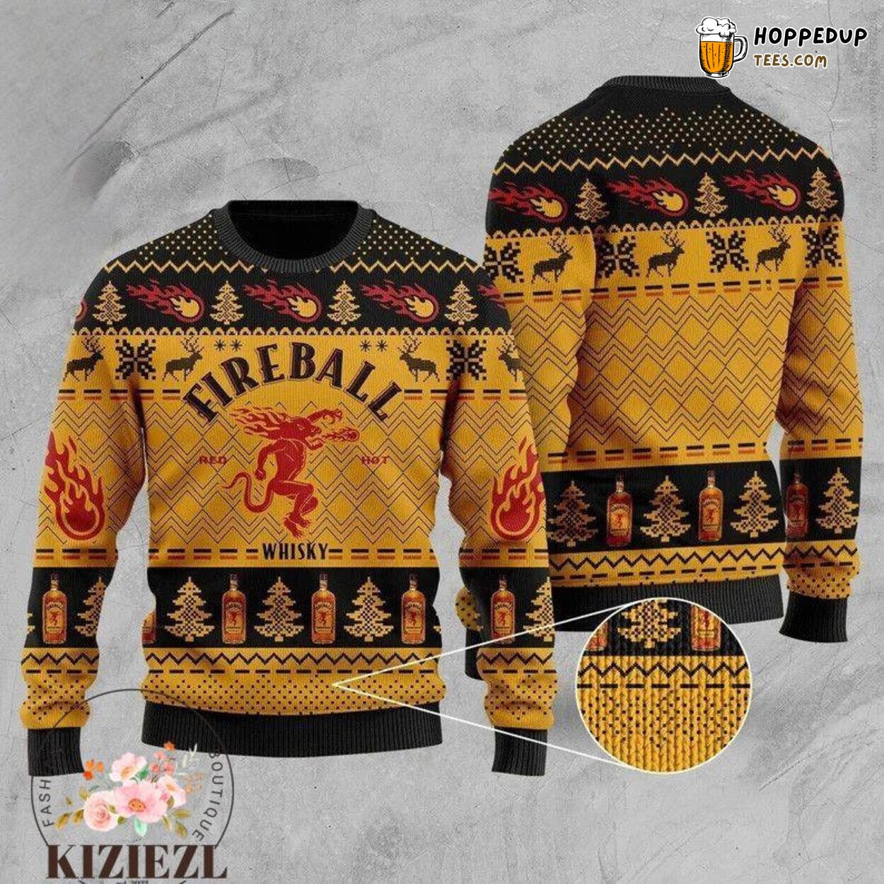 Fireball Whisky Ugly Christmas Sweater Men Whiskey Lover Shirt