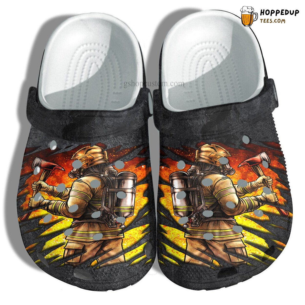 Firefighter Army Soldier 3D Theme Comfortable Unique Design Clogs