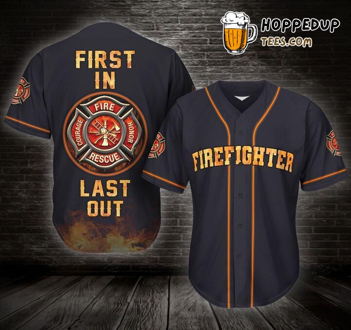 Firefighter Duty Call First Out 3D Baseball Tee Jersey Shirt Hero Firefighter Duty Call First Out 3D Baseball Tee Jersey Shirt Hero