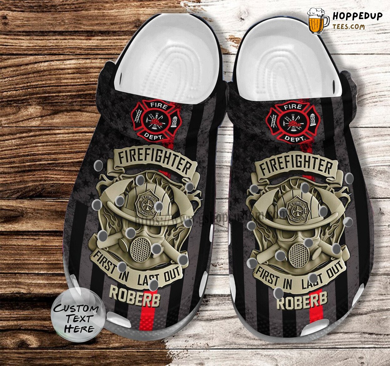 Firefighter Father’s Day Son Themed Customizable Comfort Clogs Shoes