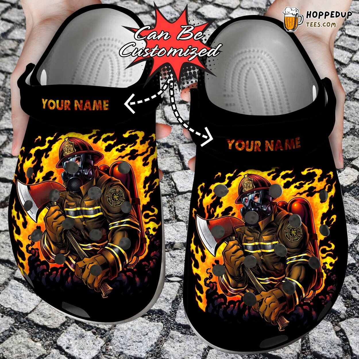 Firefighter Fire Man Theme Personalized Comfortable Unique Clogs