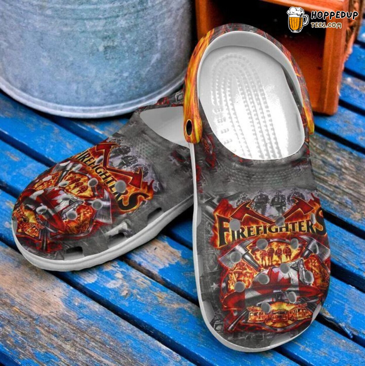 Firefighter Inspired Classic Comfortable Unique Design Clogs Shoes