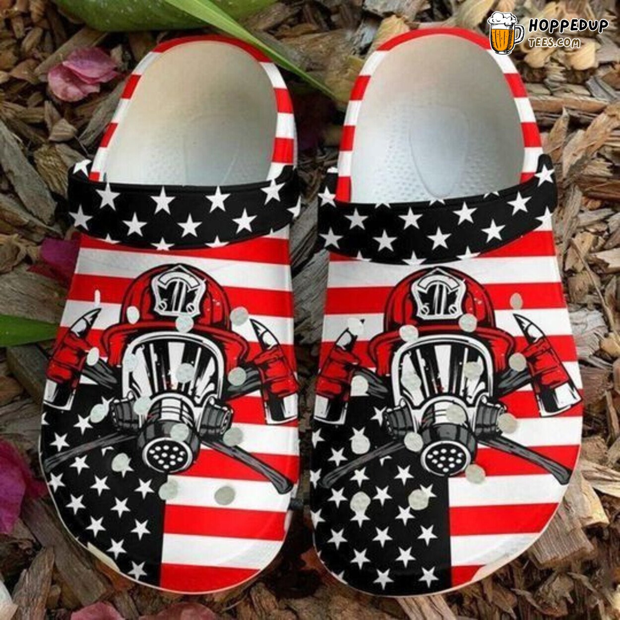 Firefighter Job Themed Fan Gift Comfortable Unique Design Rubber Clogs