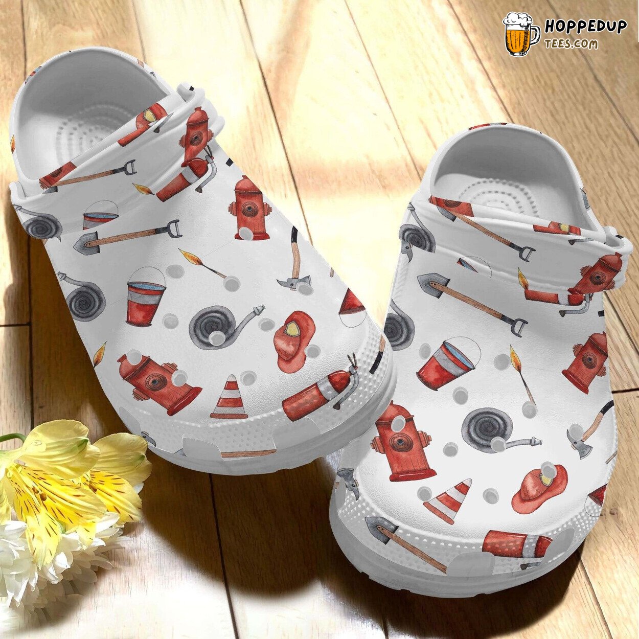 Firefighter Tool Set Painting Fire Shoes Birthday Kids Clog Gifts