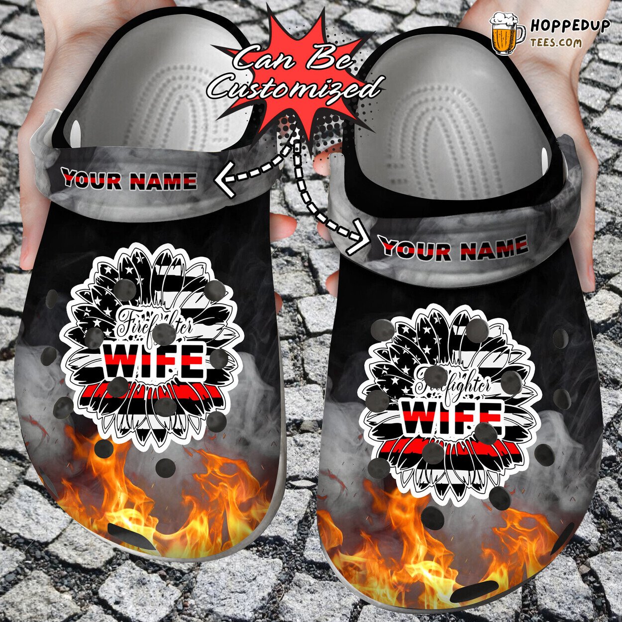 Firefighter Wife Personalized Theme Comfortable Clog Shoes Unique Design