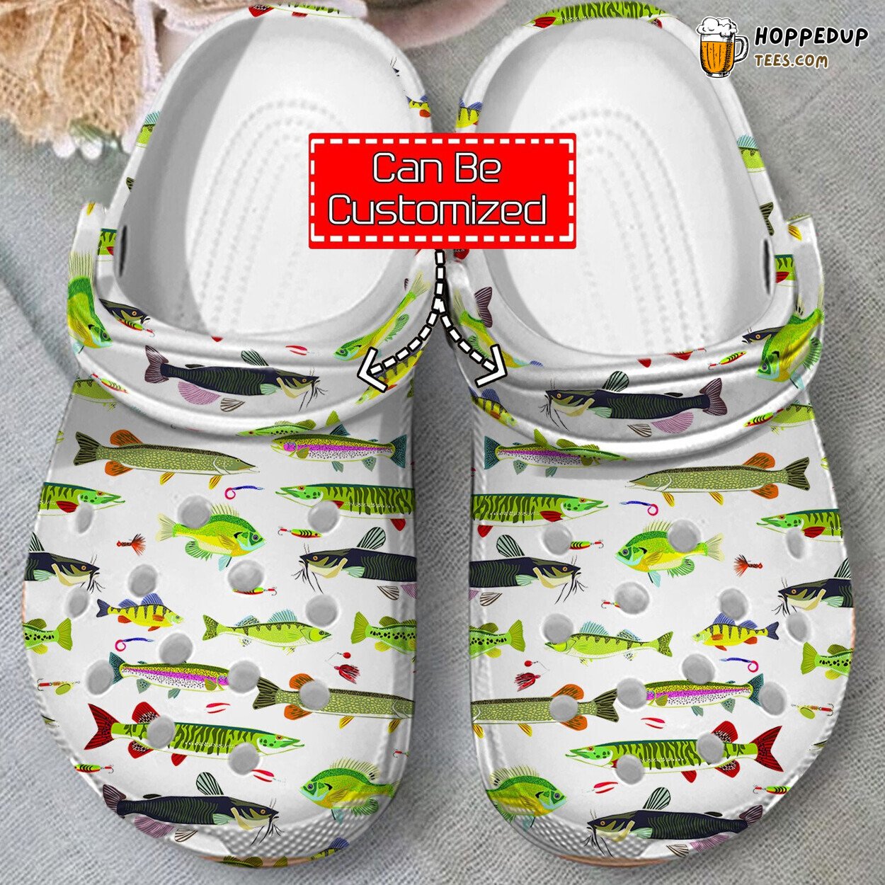 Fish Pattern Themed Clogs Men Women Fishing Inspired Comfort Shoes