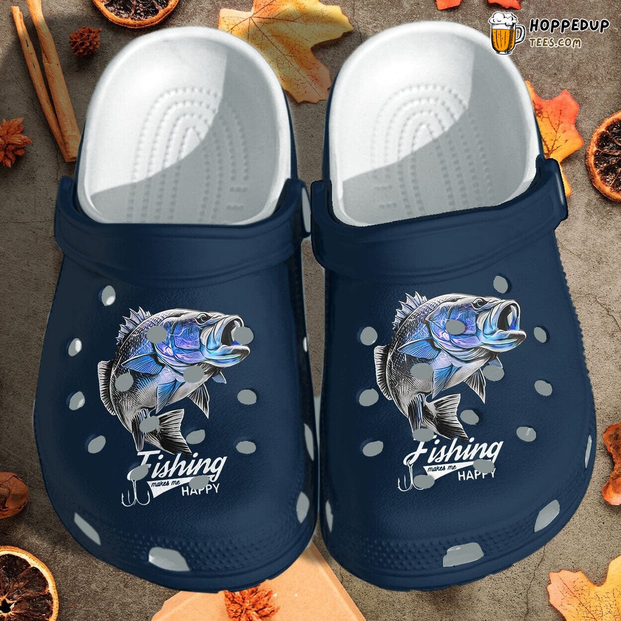 Fishing Clogs Shoes Reel Cool Papa Father’s Day Hooked Gifts Unique