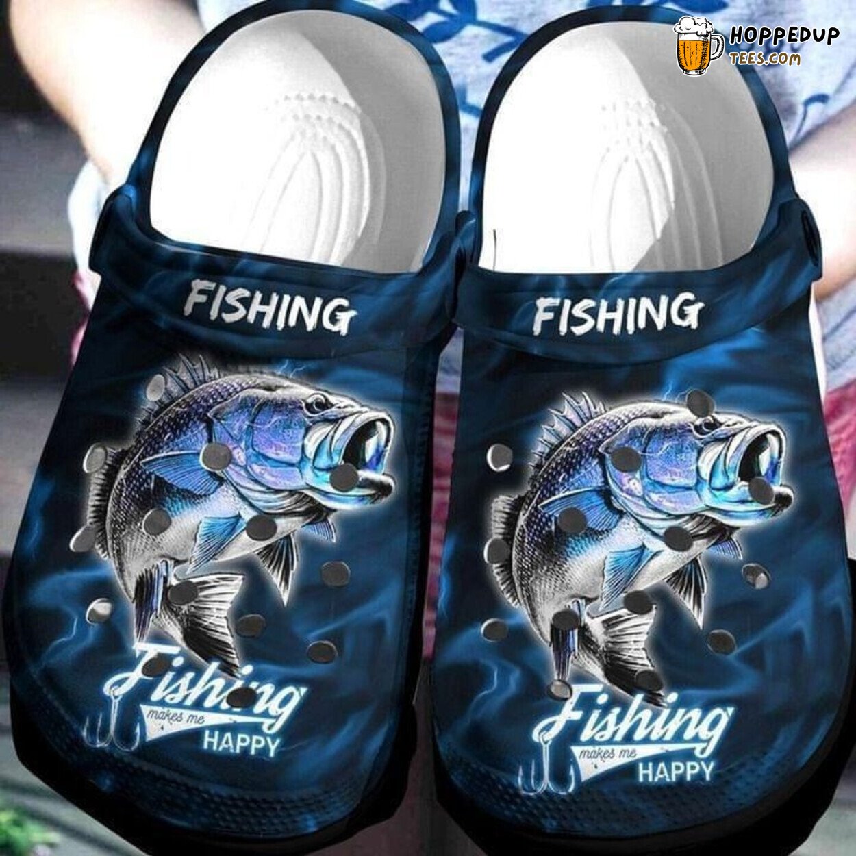 Fishing Happy Lover Gift Theme Comfortable Rubber Clog Footwear