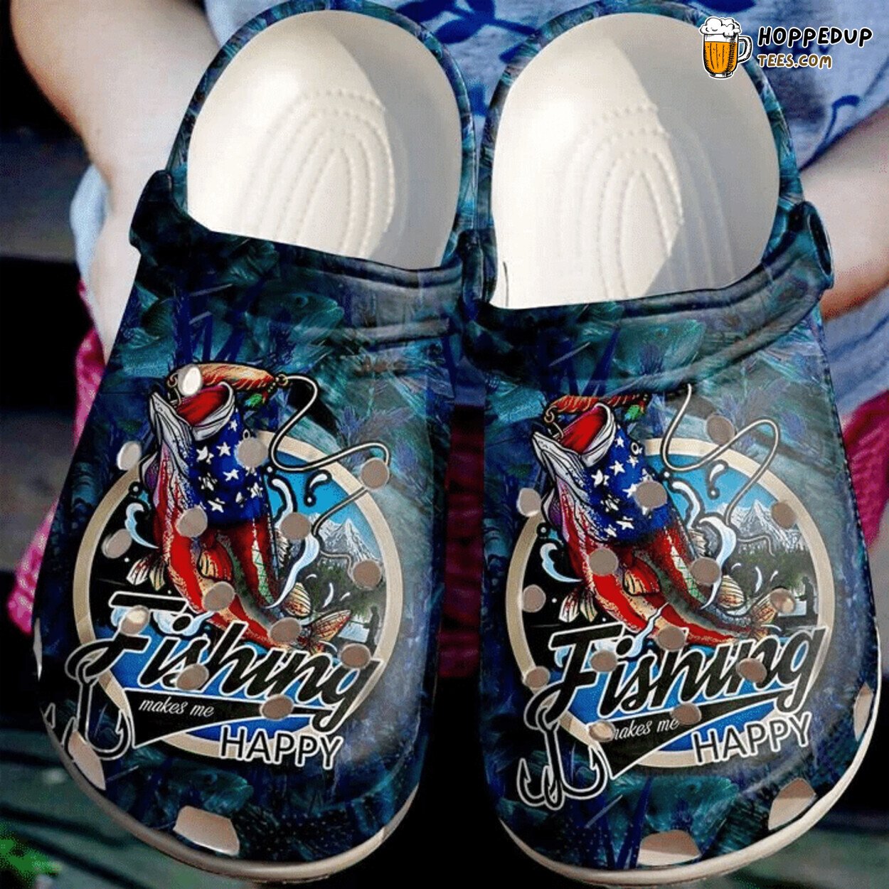 Fishing Love Gifts Animals American Flag Happiness Comfy Rubber Clog