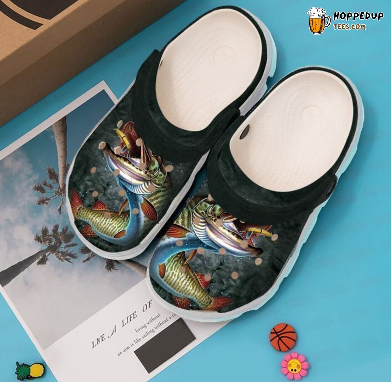 Fishing Love Theme Classic Comfortable Clogs Shoes Unique Angler Inspired