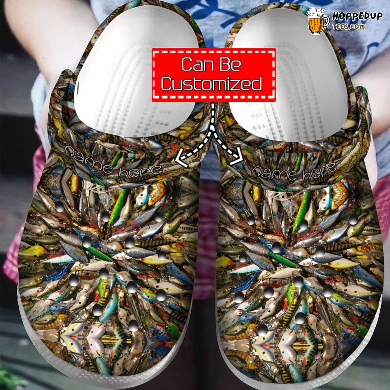 Fishing Pattern Fisherman Gifts Men Best Dad Clog Shoes Unique Design