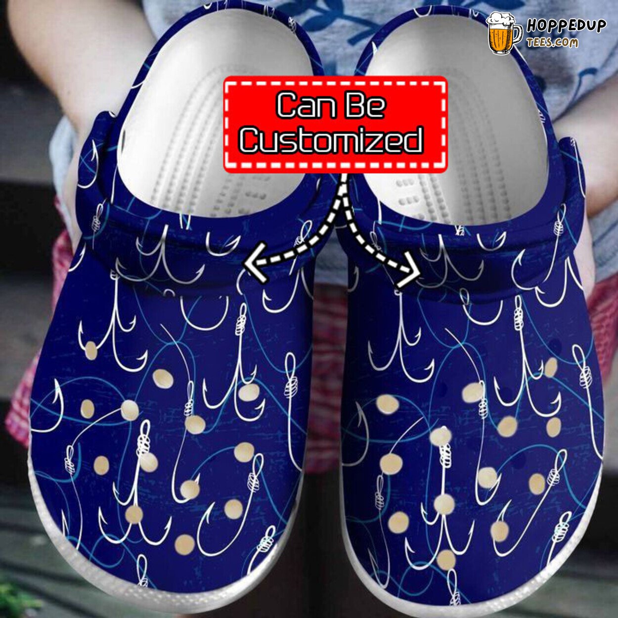 Fishing Personalized Fishing Hook Theme Comfortable Unique Clog Shoes