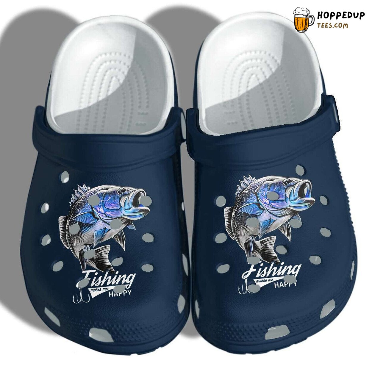 Fishing PopPop Hooked Theme Clog Shoes Unique Angler Inspired Design