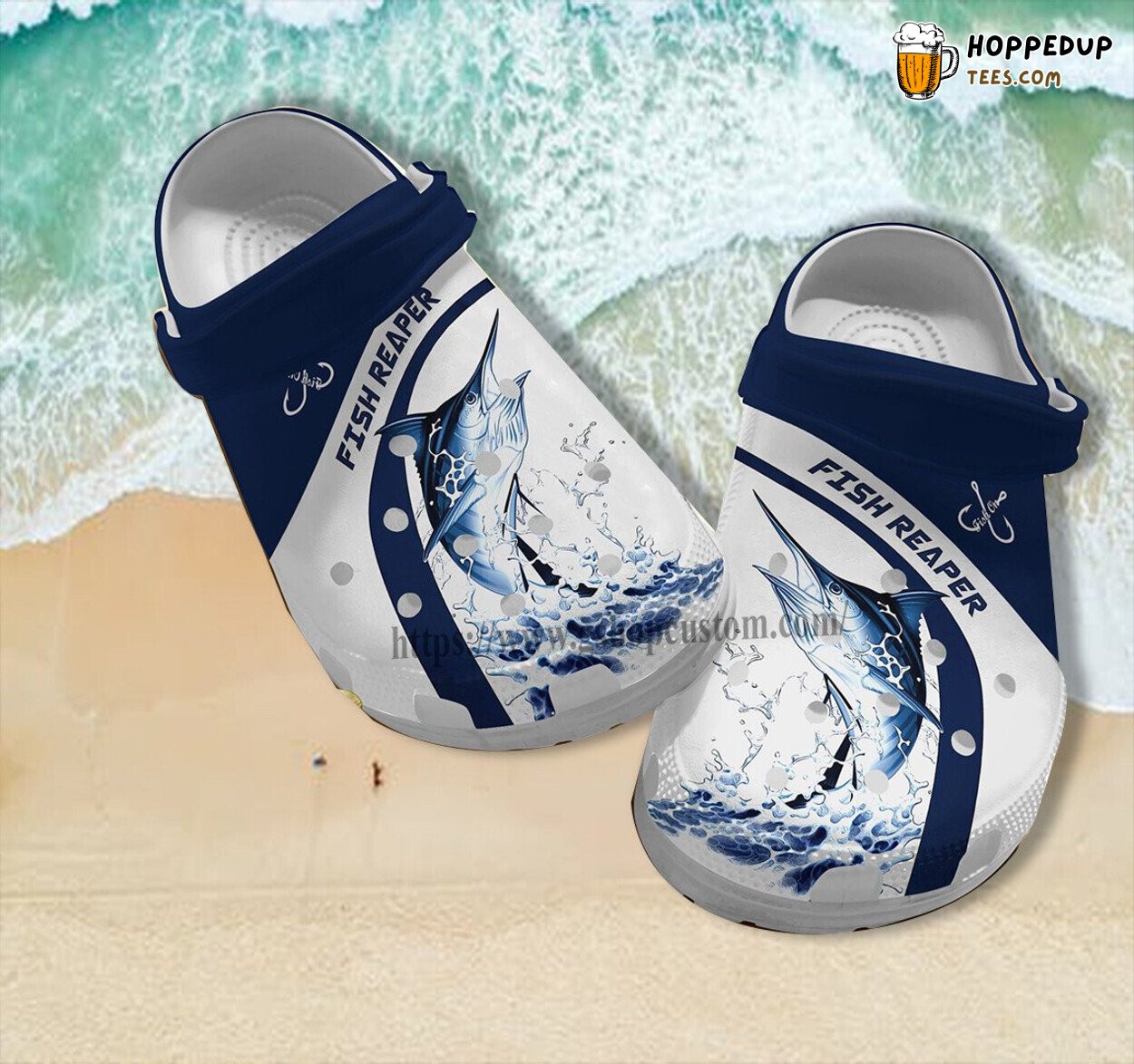 Fishing Reaper Swordfish Father Day Grandpa Gift Clogs Shoes