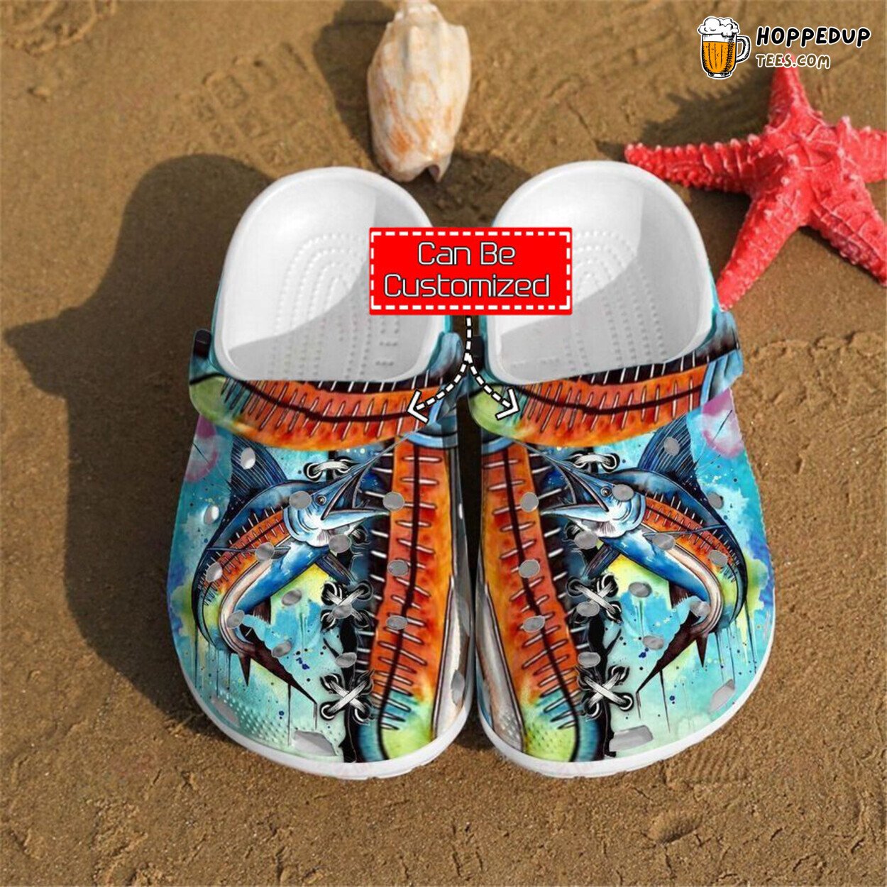 Fishing Swordfish Croc Style Theme Comfortable Unique Clog Shoes