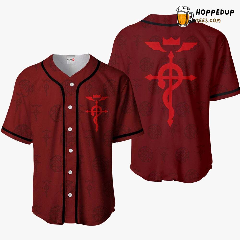 Flamel Symbol Inspiration Anime Baseball Jersey Shirt Top Selection