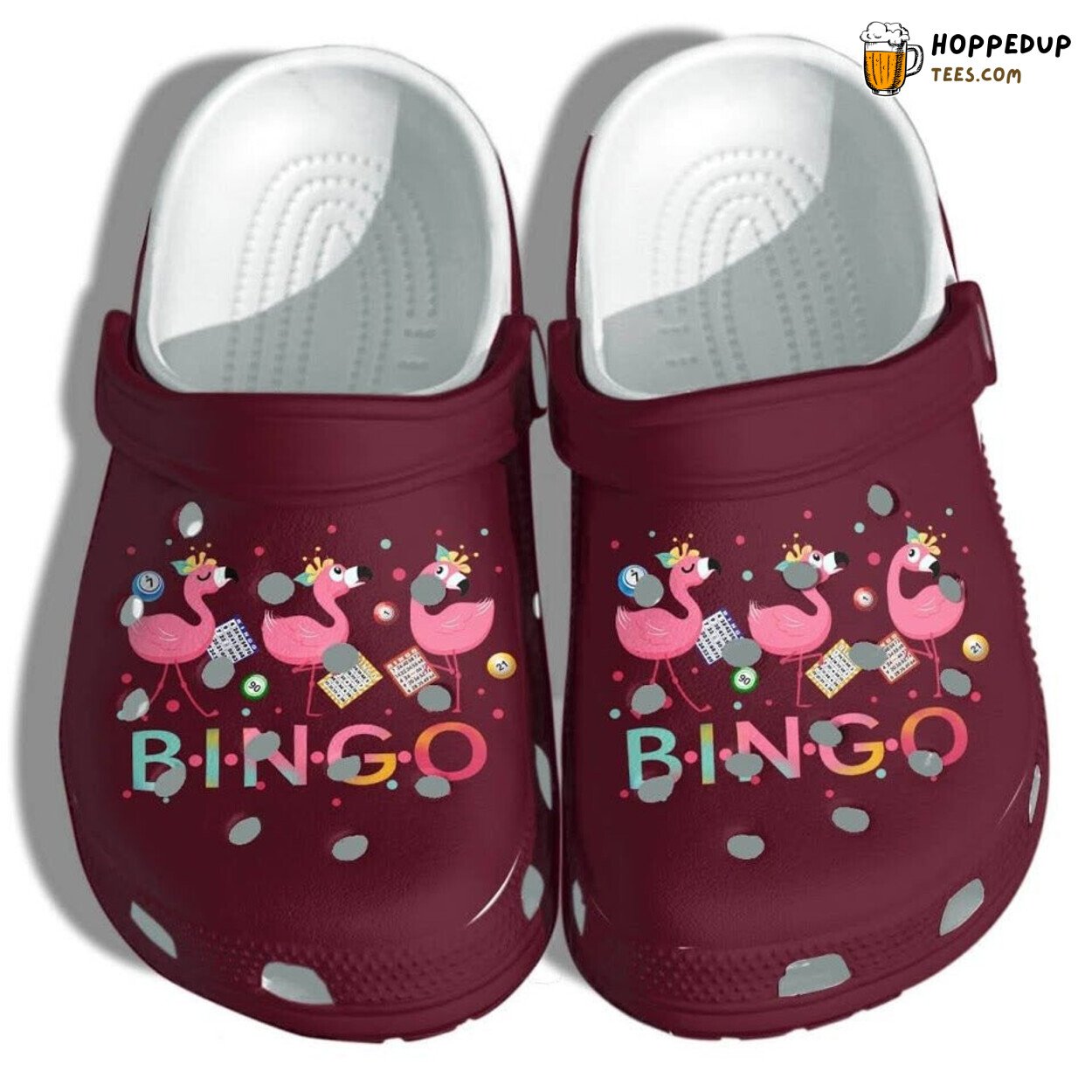 Flamingo Bingo Shoes Clogs Kids Kindergarten School Theme Custom Gift
