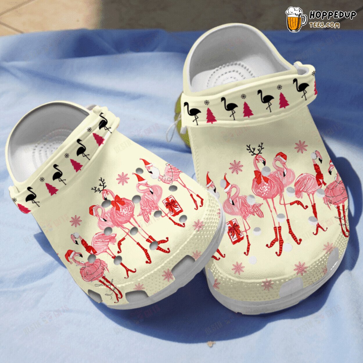 Flamingo Christmas Themed Clogs Shoes Perfect Birthday Christmas Gift