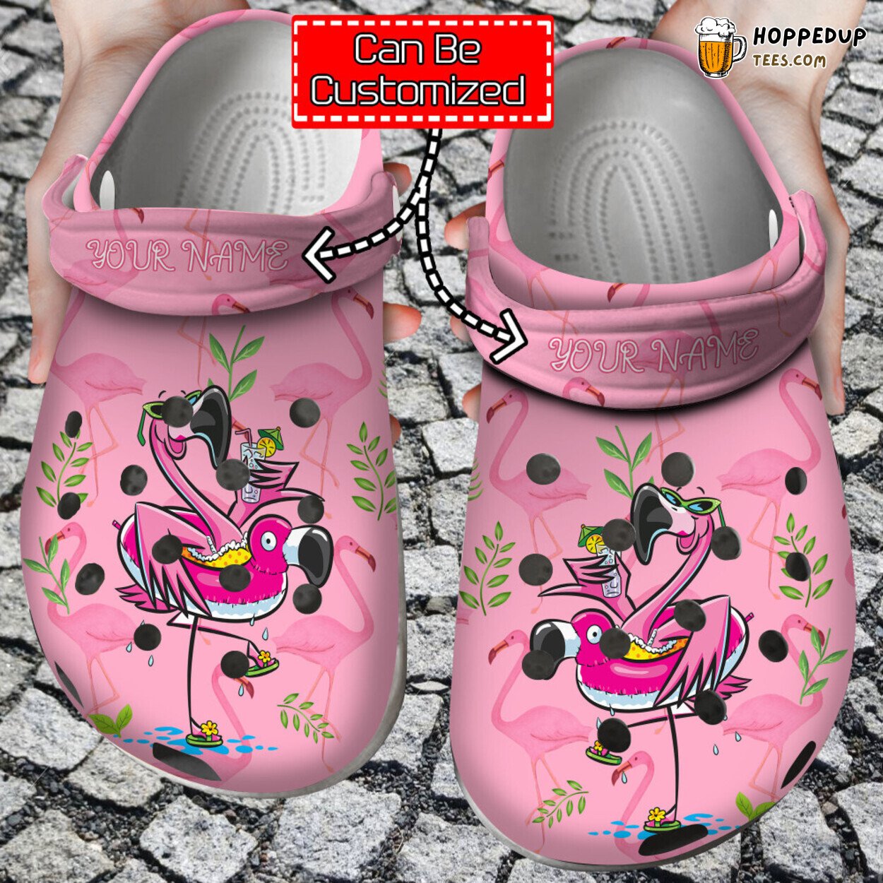 Flamingo Cute Pink Flamingo Design Comfortable Clog Shoes for Nature Lovers