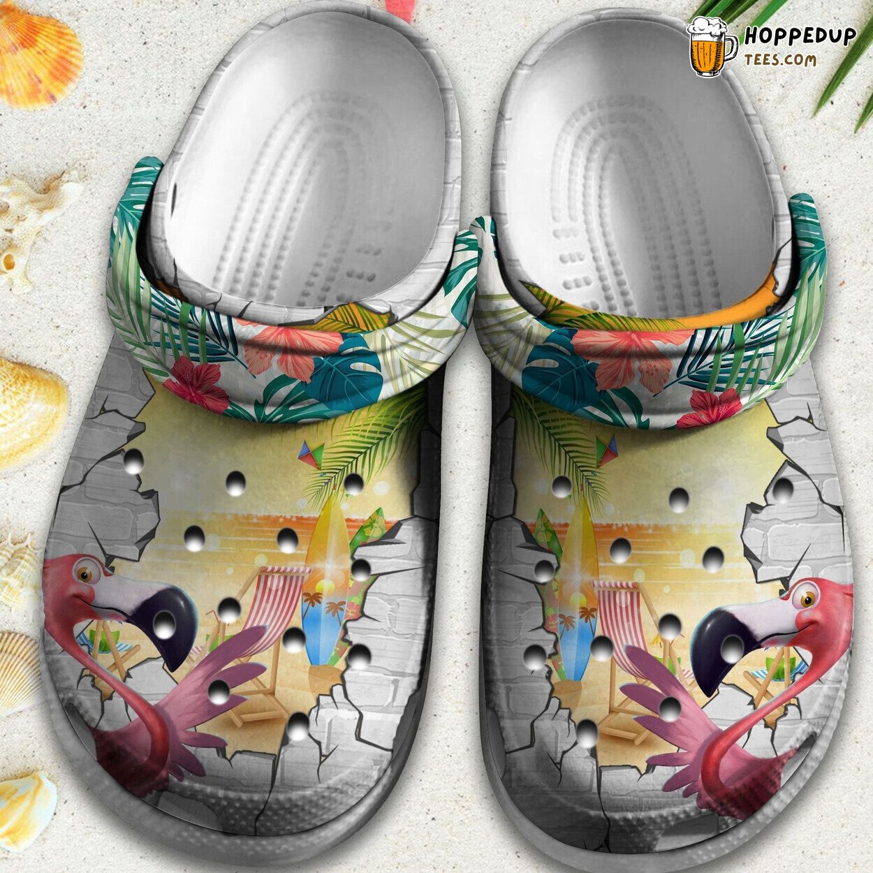 Flamingo Enjoy Summer 2022 Themed Holiday Gift Comfortable Unique Clogs