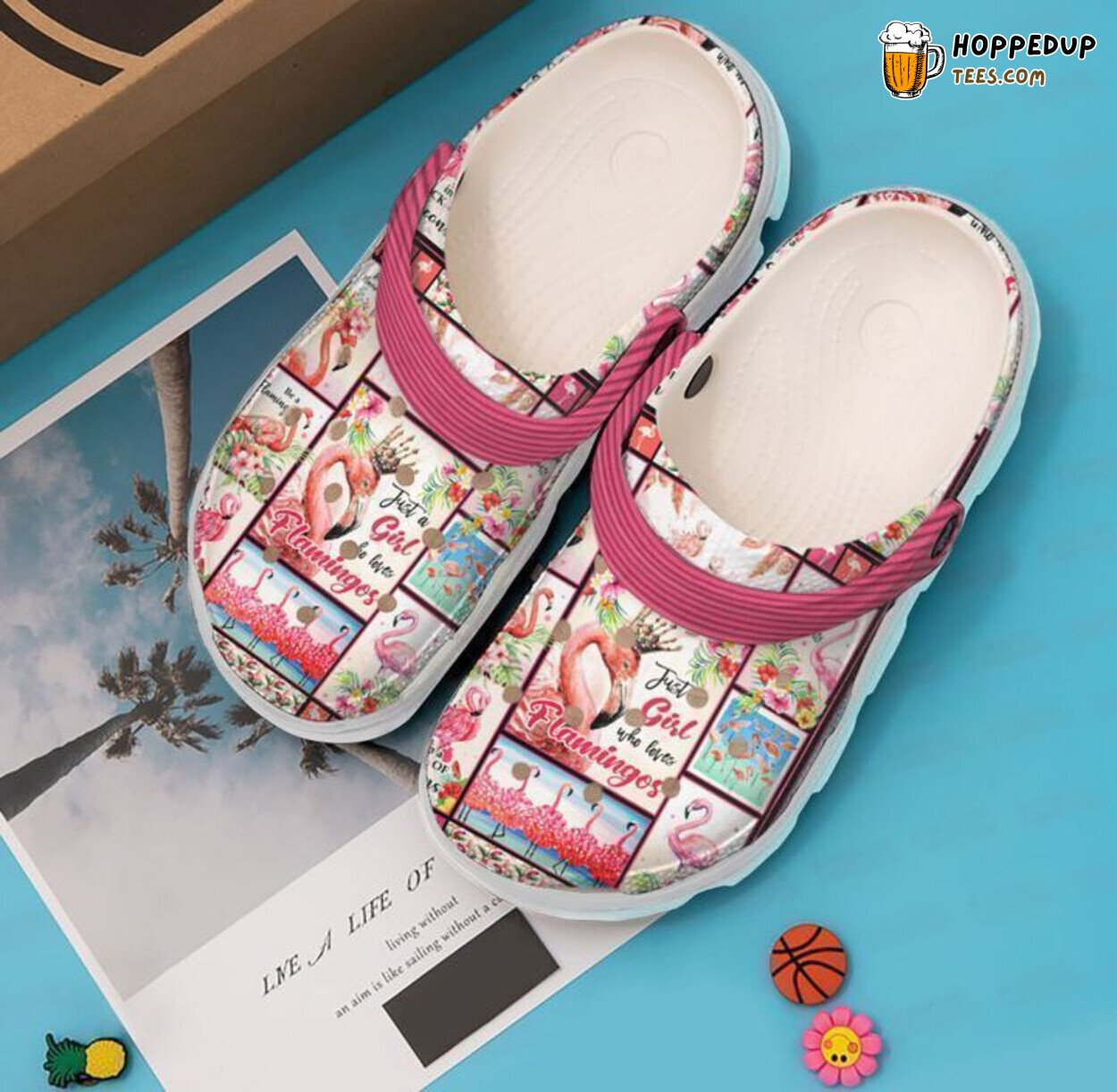 Flamingo Girl Loves Classic Comfortable Stylish Clogs Shoes