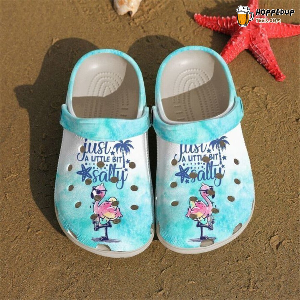 Flamingo Just A Little Salty Classic Comfortable Clogs Shoes Unique Style