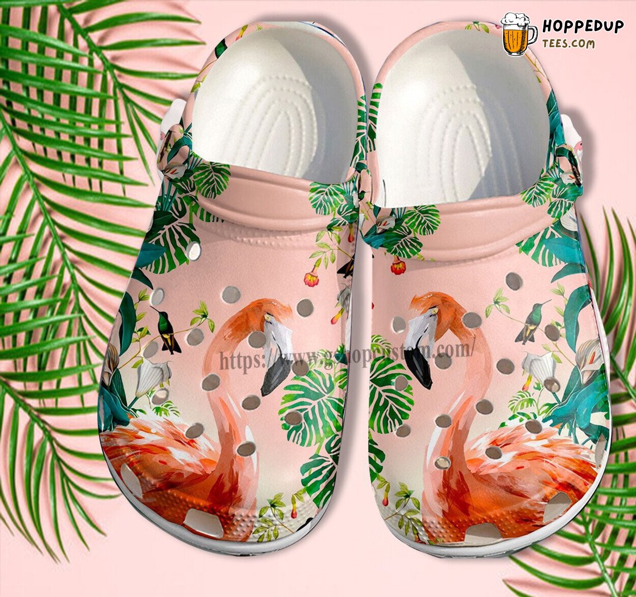 Flamingo Look Tropical Birthday Girl Comfortable Croc Clogs Shoes